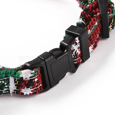 Рождественский воротник из ткани с бантом для домашних животных(AJEW-D051-01G)-4