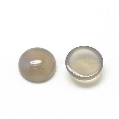 Natural Gray Agate Cabochons(G-R416-12mm-15)-2