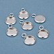201 Stainless Steel Pendant Cabochon Settings(STAS-F191-14S-A)-1