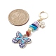 Butterfly Alloy Emamel Pendant Decorations(HJEW-JM01747-02)-4