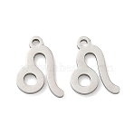 304 Stainless Steel Constellation Pendants, Leo Charm, 12x9x1mm, Hole: 1.2mm(STAS-H260-01P-10)