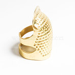 Brass Sewing Thimble Finger Protector, Adjustable Finger Shield Protector, DIY Sewing Tools, Golden, 26mm(PURS-PW0003-062B-G)