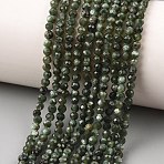 Natural Seraphinite Beads Strands, Faceted, Round, 3mm, Hole: 0.7~0.8mm, about 125~127pcs/strand, 14.76''~15.04''(37.5~38.2cm)(G-K376-A02-3mm)