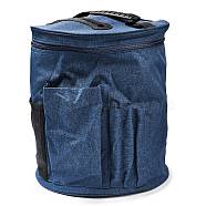 Oxford Cloth Drum Yarn Storage Bags, for Portable Knitting & Crochet Organizer, Steel Blue, 28x33cm(SENE-PW0017-07C)