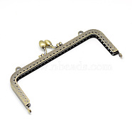 Iron Purse Frame Handle for Bag Sewing Craft Tailor Sewer, Antique Bronze, 85x180x12mm, Hole: 1.5~5mm(X-FIND-T008-082AB)
