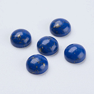 Synthetic Lapis Lazuli Cabochons, Half Round, 8x4mm(X-G-F541-05-8mm)