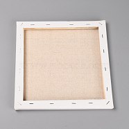 Square Wood Painting Linen Panels, Blank Drawing Boards, for Oil & Acrylic Painting, BurlyWood, 25.2x25x1.5cm, Inner Diameter: 21x20.8cm(AJEW-SZC0002-03C)
