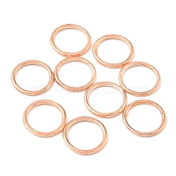 Alloy Jump Rings, Round Ring, Rose Gold, 6x1mm, 18 Gauge, Inner Diameter: 3.8mm(KK-WH0052-05A-RG)
