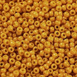 TOHO 11/0 Round Beads, Japanese Seed Beads, (1606) Opaque Luster Tuscan Orange, 11/0, 2.2mm, Hole: 0.8mm, about 1110pcs/10g(X-SEED-TR11-1606)