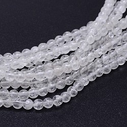 Natural Quartz Crystal Round Beads Strands, Rock Crystal Beads, 6~7mm, Hole: 1mm, about 60~64pcs/strand, 15 inch(G-J303-01-6mm)