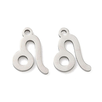 304 Stainless Steel Constellation Pendants, Leo Charm, 12x9x1mm, Hole: 1.2mm