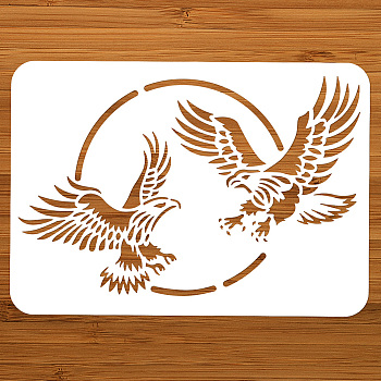 PET Hollow Out Drawing Painting Stencils, for DIY Scrapbook, Photo Album, Eagle, 297x210mm