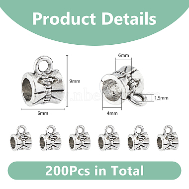 200Pcs Tibetan Style Alloy Tube Bails(FIND-DC0005-76)-2