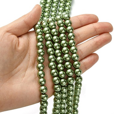 Eco-Friendly Grade A Glass Pearl Beads(HY-J002-8mm-HX071)-4
