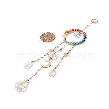 Glass Teardrop & Star Window Hanging Suncatchers(HJEW-JM00906)-3