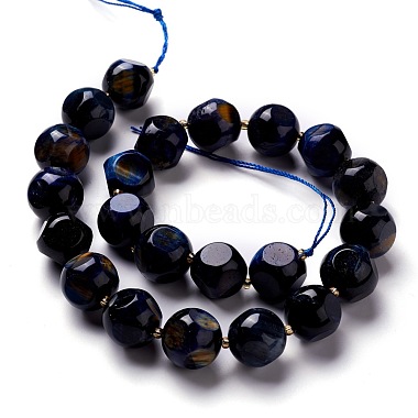 Natural Blue Tiger Eye Beads Strand(G-M367-30B)-2