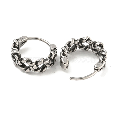 316 Surgical Stainless Steel Hoop Earrings for Women and Men(EJEW-D096-15A-AS)-2