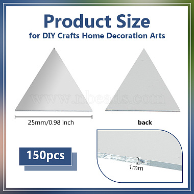 150Stück Glasspiegel-Mosaikfliesen(DIY-OC0011-75A)-2
