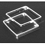 Silver Square Brass Linking Rings(X-EC0308mm-S)