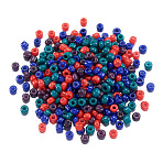 Opaque Glass Round Seed Beads, Mixed Colors, Coconut Brown, 2~2.5x1.5~2mm, Hole: 0.9mm, about 12000pcs/bag(GLAA-TAC0025-07A-08)