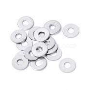 304 Stainless Steel Shim, Flat Round, Stainless Steel Color, 12x1mm, Hole: 4mm(STAS-WH0022-35A-P)