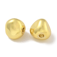 Brass Beads, Triangle, Real 18K Gold Plated, 8x7x7mm, Hole: 1.4mm(KK-P284-03G-01)