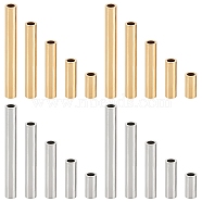 60Pcs 5 Style 304 Stainless Steel Tube Beads, Golden & Stainless Steel Color, 12pcs/style(STAS-DC0005-89)
