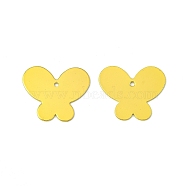 Brass Pendants, Butterfly, Golden, 18x21x0.5mm, Hole: 1.5mm(KK-WH0034-55G)