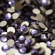 Glass Flat Back Rhinestone, Grade A, Back Plated, Faceted, Half Round, Tanzanite, 4.6~4.8mm, about 1440pcs/bag(RGLA-C002-SS20-539)