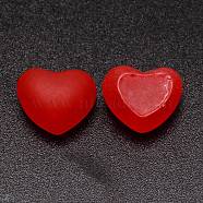 Transparent Resin Cabochons, Imitation Jell, Heart, Red, 15.5x19x12mm(RESI-CJC0013-05B)