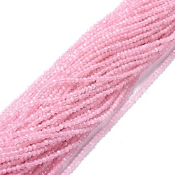Cat Eye Beads Strands, Round, Faceted, Pearl Pink, 2mm, Hole: 0.2mm, 14.17 inch(36cm), 174~184pcs/strand(CE-I005-A38)