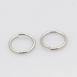 304 Stainless Steel Open Jump Rings Jump Rings, Stainless Steel Color, 18 Gauge, 10x1mm, Inner Diameter: 8mm(STAS-N015-04-10x1mm)