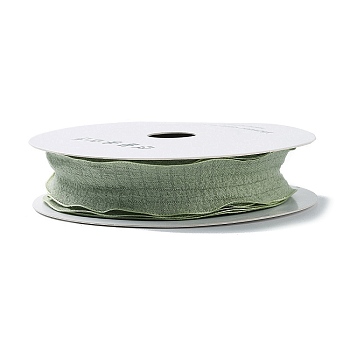 Polyester Ruffled Ribbon, Pleated Ribbon, for Gift Wrapping, Bow Tie Making, Dark Sea Green, 1 inch(25mm), about 9.84 Yards(9m)/Roll