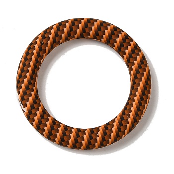 Silicone Beads, Ring, Saddle Brown, 65x10mm, Hole: 3mm