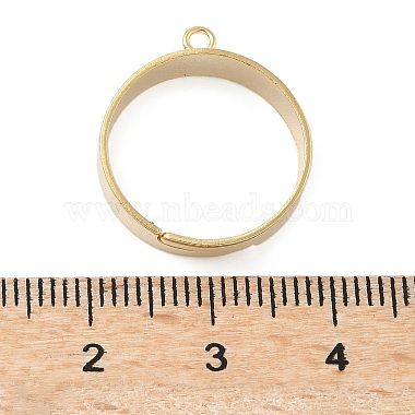 ペンダントを吊るすための調節可能な真鍮製指輪セッティング(KK-K414-07G)-3