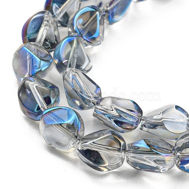 Full Rainbow Plated Electroplate Transparent Glass Beads Strands(EGLA-G037-04A-FR01)-3