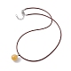 Halsketten mit rundem Anhänger aus natürlichem Citrin(NJEW-JN04478-04)-3