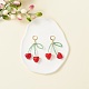 Cherry Dangle Hoop Earrings for Girl Women(X1-EJEW-TA00024)-2