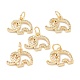 Brass Micro Pave Clear Cubic Zirconia Charms(ZIRC-B010-34)-2