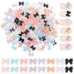 Bowknot Resin Cabochons, Nail Art Decoration Accessories, Mixed Color, 0.84x1.1x0.33cm, 200pcs/box(MRMJ-AR0001-13)