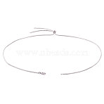 Adjustable 304 Stainless Steel Slider Necklaces, with Snake Chains and Slider Beads, Stainless Steel Color, 28.3 inch~28.5 inch(71.9~72.3cm) long(NJEW-CJ0001-01P)