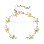 Ocean 304 Stainless Steel Starfish Link Chain Bracelet Making, with 304 Stainless Steel Lobster Claw Clasps, Golden, 6.69 inch(17cm)(AJEW-JB01552)