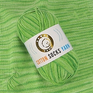 3-Ply Cotton Yarn, for Weaving, Knitting & Crochet, Lime Green, 2mm(PW-WG81183-03)