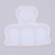 (Clearance Sale)Antlers Piano Score Folder Silicone Molds, for DIY Ornament Making Accessories, White, 9.5x9.2x0.5cm(DIY-TAC0010-14)
