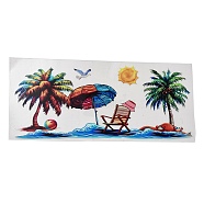 PET Self-Adhesive Stickers, for Party Decorative Present, Beach, Sun, 110~120x230~250x0.3mm(STIC-P009-F01)