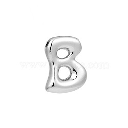 Brass Pendants, Letter A~Z Charms, Letter B, 22x18mm(PW-WG52F6D-02)