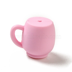 Silicone Focal Beads, Cup, Pearl Pink, 20x25x18mm, Hole: 2mm(SIL-U0001-02D)