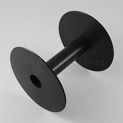 Plastic Empty Spools for Wire, Thread Bobbins, Black, 19x79mm(X-TOOL-R009-1)