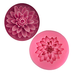 DIY 3D Water Lily Silicone Molds, Flower Shape Fondant Molds, Resin Casting Molds, for Chocolate, Candy, UV Resin & Epoxy Resin Craft Making, Random Color, 57x18mm(SIMO-PW0006-127)