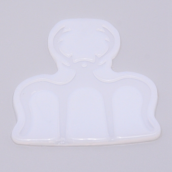(Clearance Sale)Antlers Piano Score Folder Silicone Molds, for DIY Ornament Making Accessories, White, 9.5x9.2x0.5cm